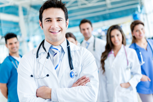 Group of six Medical Professional's smiling