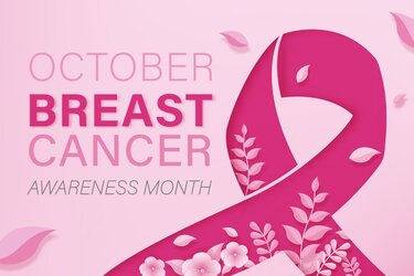 pink ribbon October Breast Cancer Awareness month